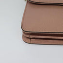 GUCCI Interlocking Chain Shoulder Bag Leather Pink Gold 510303 Auth ki5677-11