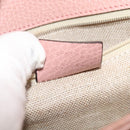 GUCCI Interlocking Chain Shoulder Bag Leather Pink Gold 510303 Auth ki5677-25