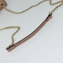 GUCCI Interlocking Chain Shoulder Bag Leather Pink Gold 510303 Auth ki5677-7
