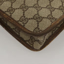 GUCCI GG Supreme Web Sherry Line Bag PVC Beige Green 017 115 4126 Auth ki5678-16