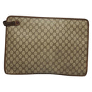 GUCCI GG Supreme Web Sherry Line Bag PVC Beige Green 017 115 4126 Auth ki5678-2