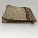 GUCCI GG Supreme Web Sherry Line Bag PVC Beige Green 017 115 4126 Auth ki5678-3