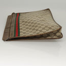 GUCCI GG Supreme Web Sherry Line Bag PVC Beige Green 017 115 4126 Auth ki5678-4