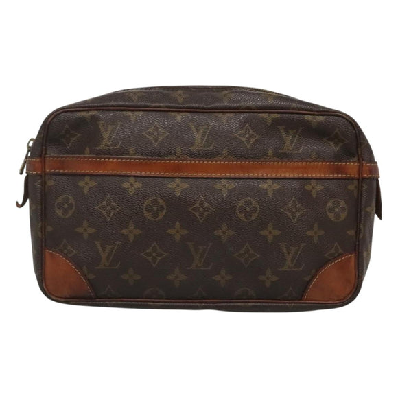 LOUIS VUITTON Monogram Compiegne 28 Clutch Bag M51845 LV Auth ki5684