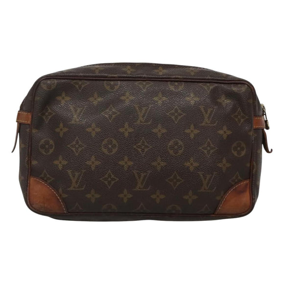 LOUIS VUITTON Monogram Compiegne 28 Clutch Bag M51845 LV Auth ki5684