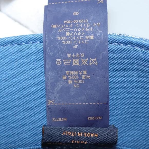 LOUIS VUITTON Monogram Denim Bucket Hat Blue M78772 LV Auth ki5688