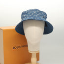 LOUIS VUITTON Monogram Denim Bucket Hat Blue M78772 LV Auth ki5688-12