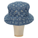 LOUIS VUITTON Monogram Denim Bucket Hat Blue M78772 LV Auth ki5688-2
