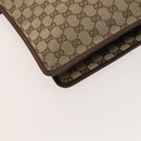 GUCCI GG Canvas Shoulder Bag Brown Silver 019 0489 Auth ki5690-13