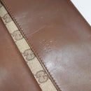 GUCCI GG Canvas Shoulder Bag Brown Silver 019 0489 Auth ki5690-14