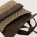 GUCCI GG Canvas Shoulder Bag Brown Silver 019 0489 Auth ki5690-15