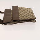 GUCCI GG Canvas Shoulder Bag Brown Silver 019 0489 Auth ki5690-5
