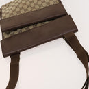 GUCCI GG Canvas Shoulder Bag Brown Silver 019 0489 Auth ki5690-6