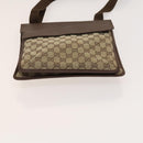 GUCCI GG Canvas Shoulder Bag Brown Silver 019 0489 Auth ki5690-9