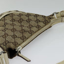 GUCCI GG Canvas Shoulder Bag Beige Silver 147671 Auth ki5693-6