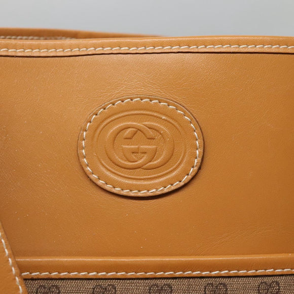 GUCCI Micro GG Supreme Tote Bag PVC Beige Gold 002 39 0173 Auth ki5697