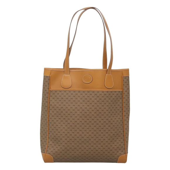 GUCCI Micro GG Supreme Tote Bag PVC Beige Gold 002 39 0173 Auth ki5697