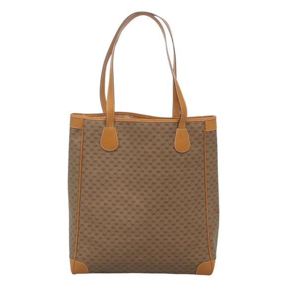 GUCCI Micro GG Supreme Tote Bag PVC Beige Gold 002 39 0173 Auth ki5697