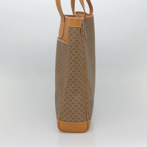 GUCCI Micro GG Supreme Tote Bag PVC Beige Gold 002 39 0173 Auth ki5697