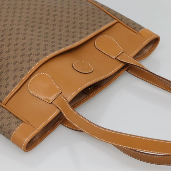 GUCCI Micro GG Supreme Tote Bag PVC Beige Gold 002 39 0173 Auth ki5697