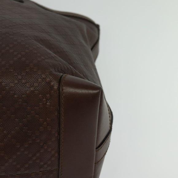 GUCCI Diamante Tote Bag PVC Gold Brown 247209 Auth ki5709