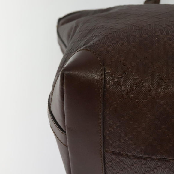 GUCCI Diamante Tote Bag PVC Gold Brown 247209 Auth ki5709