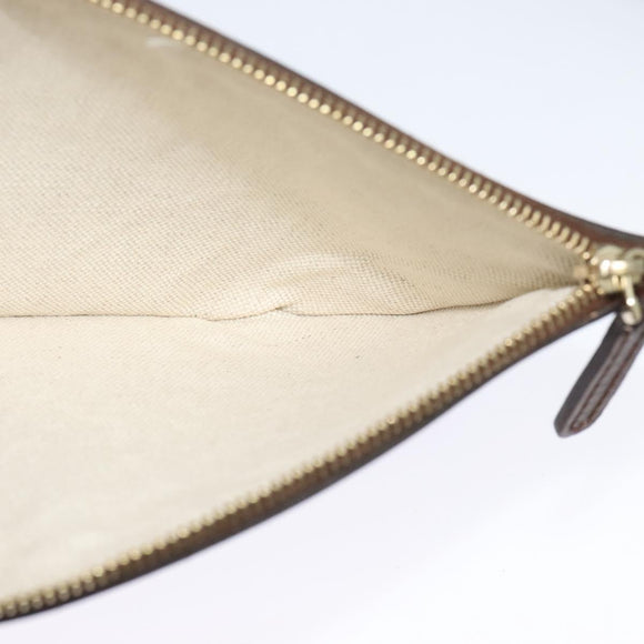 GUCCI Diamante Tote Bag PVC Gold Brown 247209 Auth ki5709