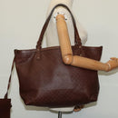 GUCCI Diamante Tote Bag PVC Gold Brown 247209 Auth ki5709-25