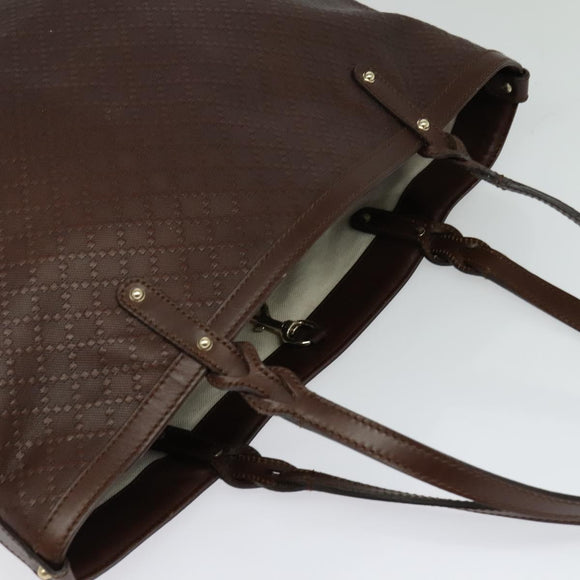 GUCCI Diamante Tote Bag PVC Gold Brown 247209 Auth ki5709