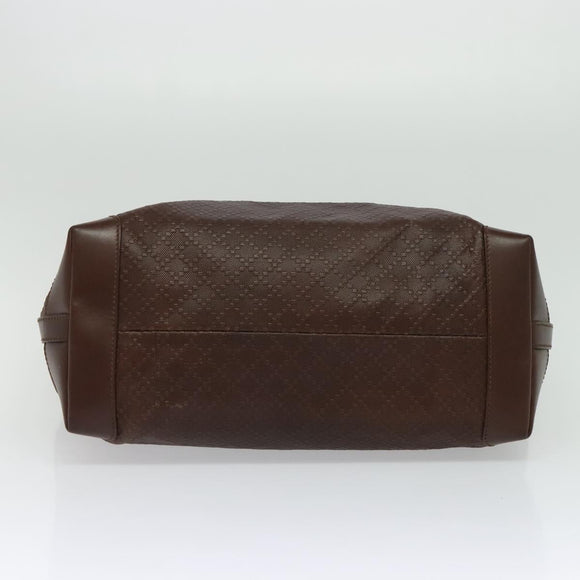 GUCCI Diamante Tote Bag PVC Gold Brown 247209 Auth ki5709