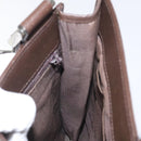 BURBERRY Nova Check Shoulder Bag Canvas Beige Brown Silver Auth ki5712-19