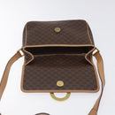 CELINE Macadam Canvas Shoulder Bag PVC Leather Brown Gold Auth ki5724-18