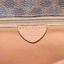 CELINE Macadam Canvas Shoulder Bag PVC Leather Brown Gold Auth ki5724-12