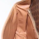 CELINE Macadam Canvas Shoulder Bag PVC Leather Brown Gold Auth ki5724-20