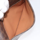 CELINE Macadam Canvas Shoulder Bag PVC Leather Brown Gold Auth ki5724-21