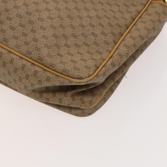 GUCCI Micro GG Supreme Shoulder Bag PVC Beige Gold 02 37 5442 Auth ki5727