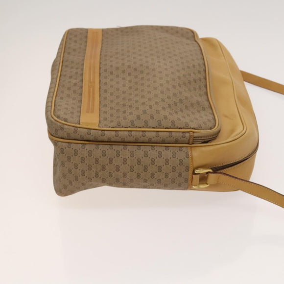 GUCCI Micro GG Supreme Shoulder Bag PVC Beige Gold 02 37 5442 Auth ki5727