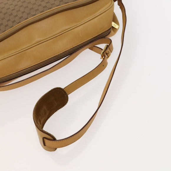 GUCCI Micro GG Supreme Shoulder Bag PVC Beige Gold 02 37 5442 Auth ki5727