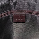 GUCCI GG Supreme Boston Bag PVC Brown Silver 108793 Auth ki5734-15