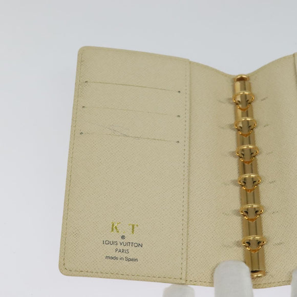 LOUIS VUITTON Damier Azur Agenda PM Day Planner Cover R20706 LV Auth ki5735