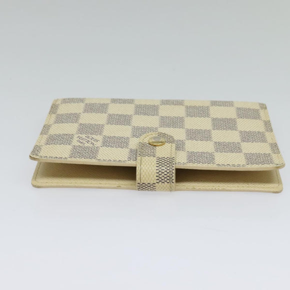LOUIS VUITTON Damier Azur Agenda PM Day Planner Cover R20706 LV Auth ki5735