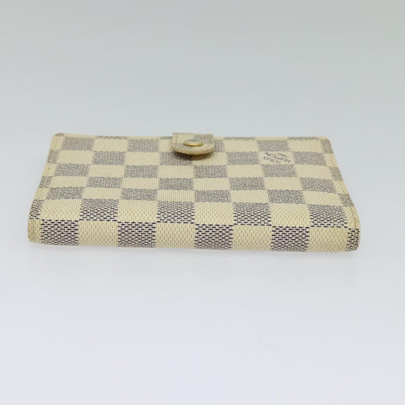 LOUIS VUITTON Damier Azur Agenda PM Day Planner Cover R20706 LV Auth ki5735