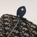Christian Dior Trotter Canvas Mini Boston Bag Navy Silver Auth ki5738-10