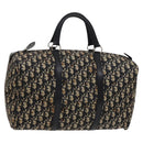 Christian Dior Trotter Canvas Mini Boston Bag Navy Silver Auth ki5738-1