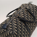 Christian Dior Trotter Canvas Mini Boston Bag Navy Silver Auth ki5738-6
