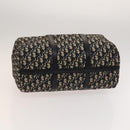 Christian Dior Trotter Canvas Mini Boston Bag Navy Silver Auth ki5738-5