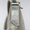GUCCI GG Canvas Shoulder Bag Silver 145857 Auth ki5740-17
