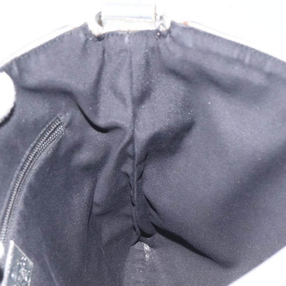 GUCCI GG Canvas Shoulder Bag Silver 145857 Auth ki5740