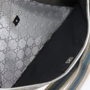 GUCCI GG Canvas Shoulder Bag Silver 145857 Auth ki5740-22