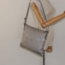 GUCCI GG Canvas Shoulder Bag Silver 145857 Auth ki5740-23